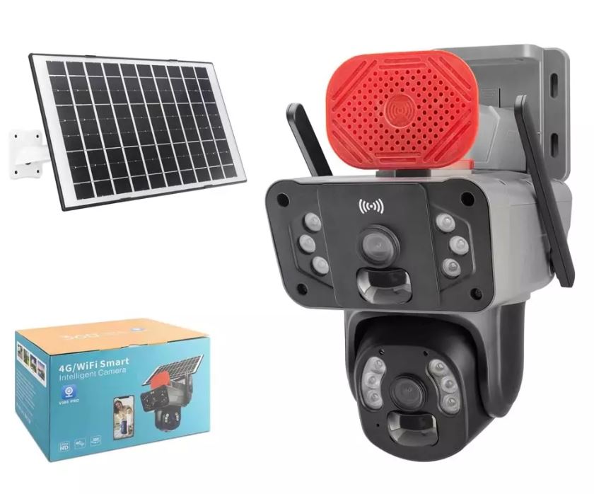 X5-Tech Yt-58G Solar 4G Kamera 2*3Mp Lens V380 Siyah