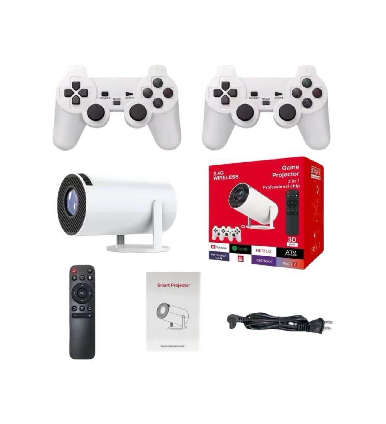 ANDROİD KABLOSUZ ÇİFT OYUN KONSULLU PRJEKSİYON CİHAZI