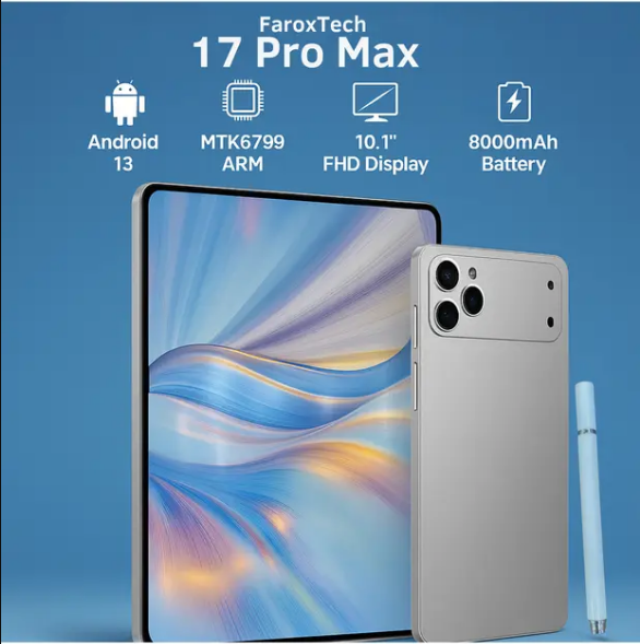17 Pro Max Tablet  10.1 FHD Ekran