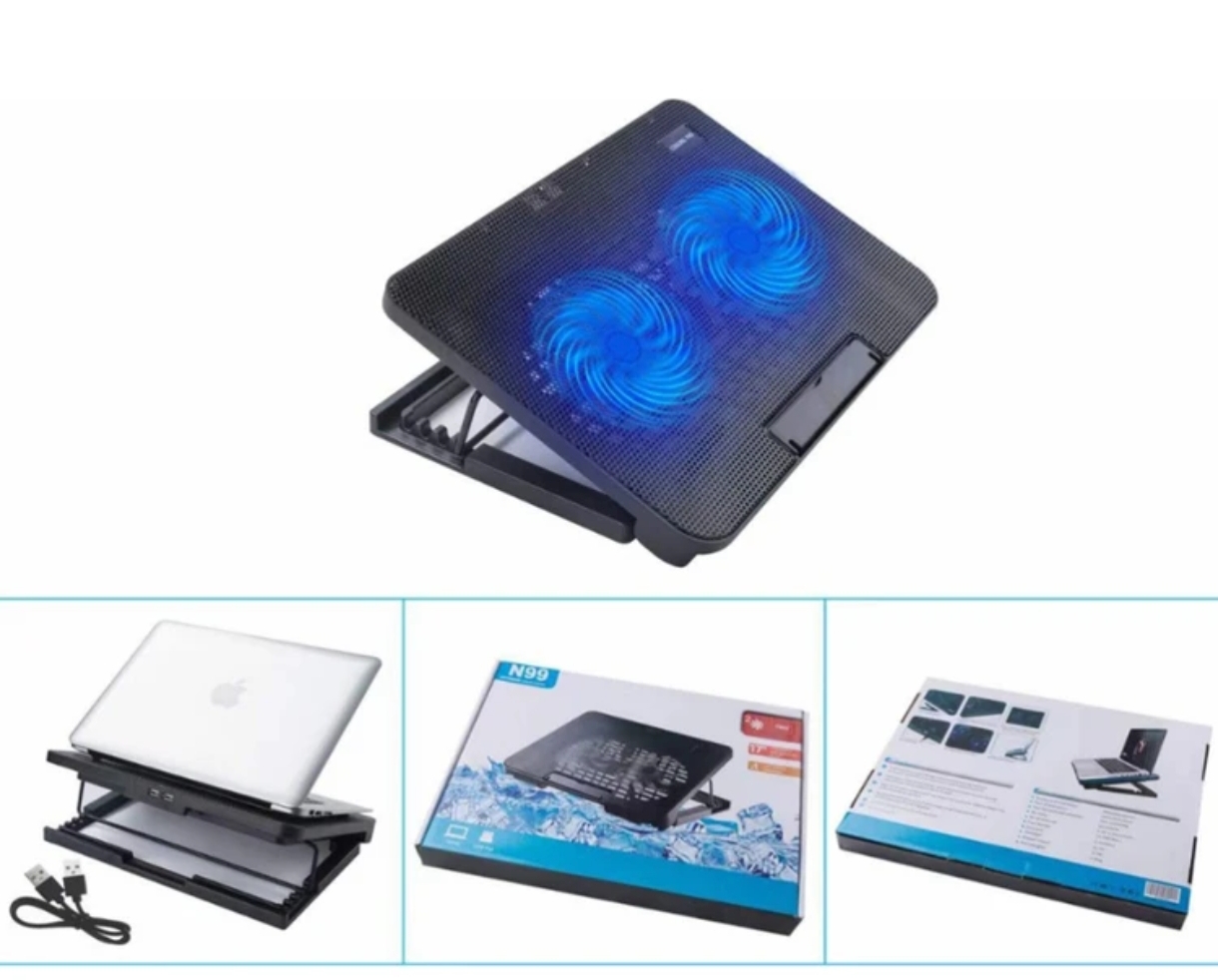 Revenge N99 Çift Fanlı Laptop Soğutucu Mavi LED Işıklı
