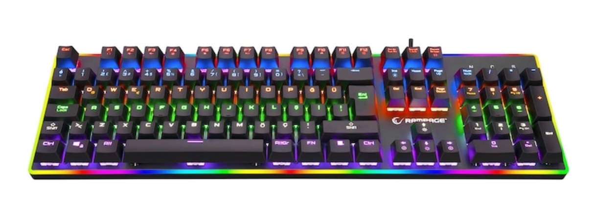 Rampage BYGAME-K1 Red Switch Kablolu RGB Mekanik Oyuncu Klavye